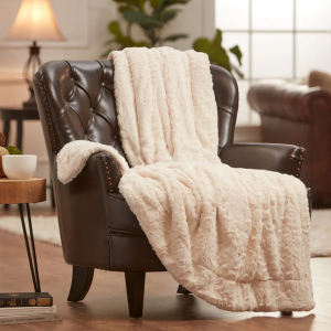 Wolf Faux Fur Throw Blanket
